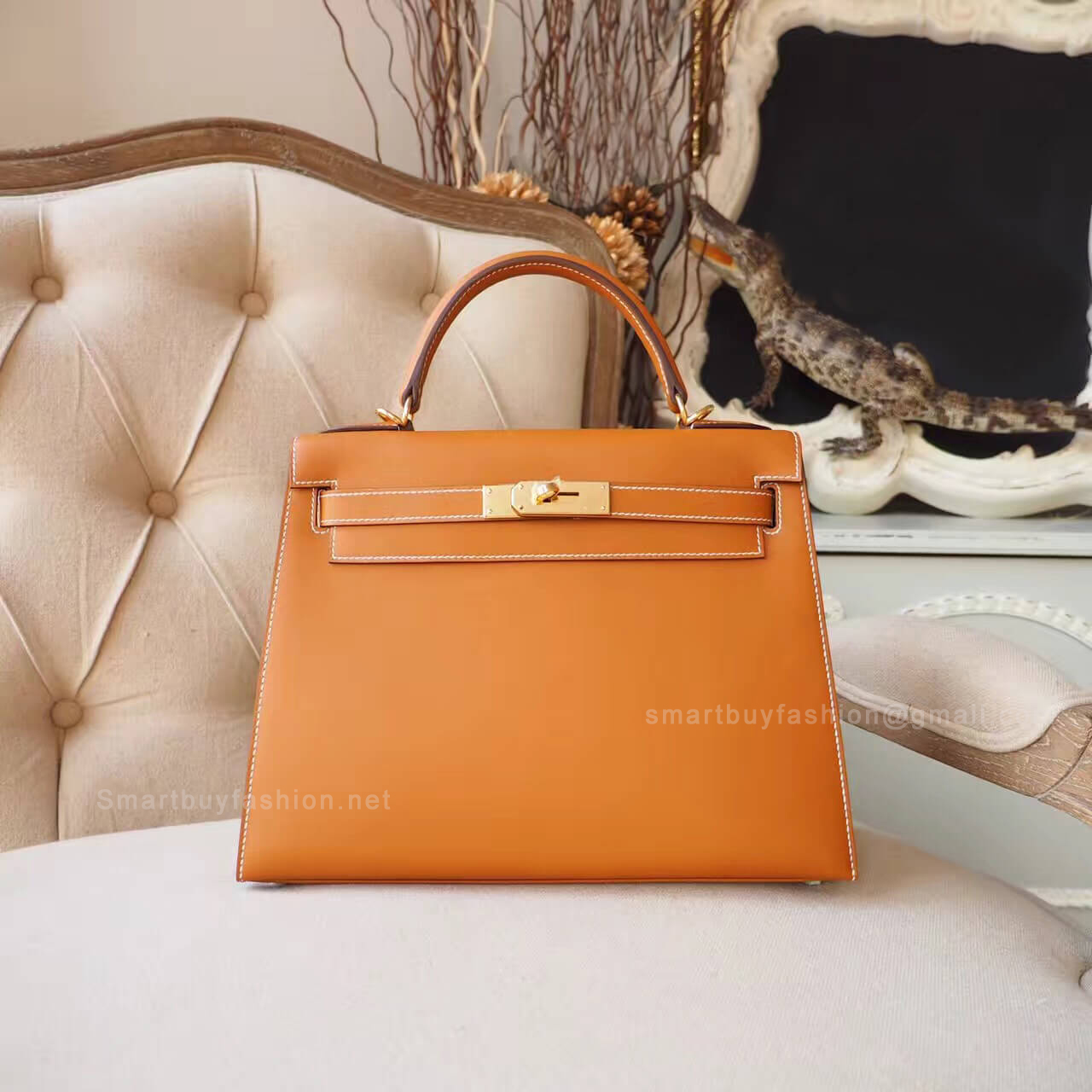 Hermes Kelly 28 Bag in ck37 Gold Tadelakt GHW
